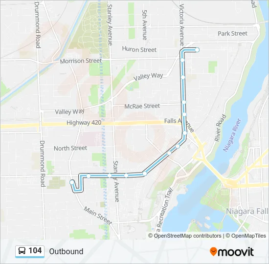 104 Bus Line Map