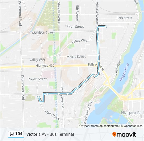 104 Bus Line Map