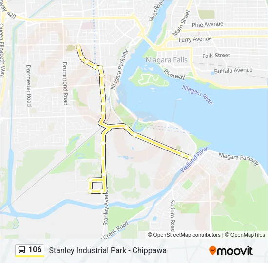 106 Bus Line Map