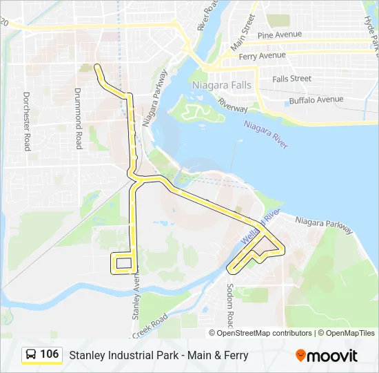 106 Bus Line Map