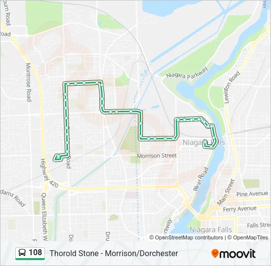 108 Bus Line Map