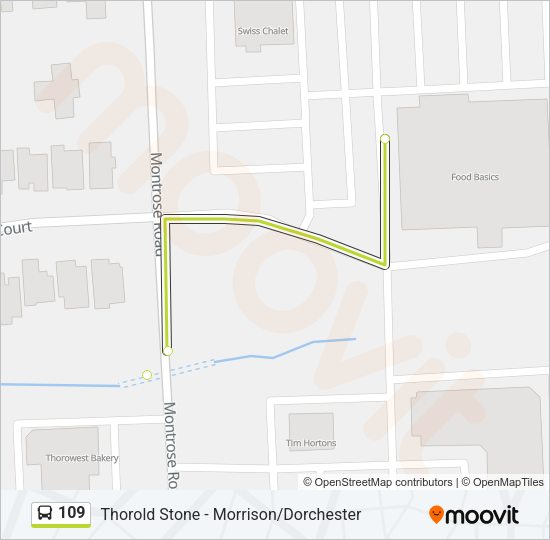109 Bus Line Map