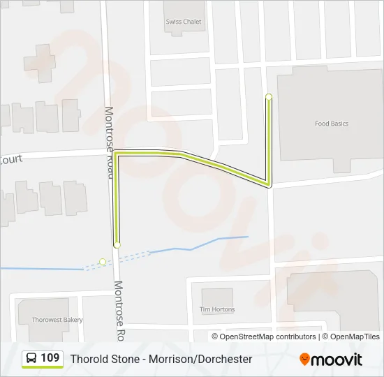 109 Bus Line Map