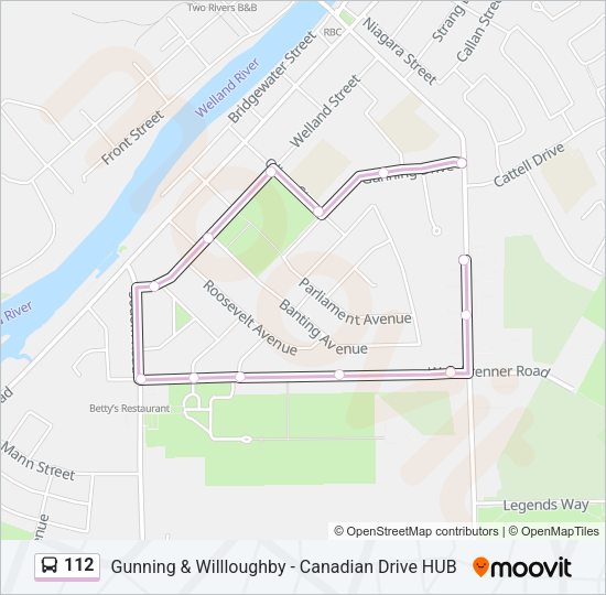 112 bus Line Map