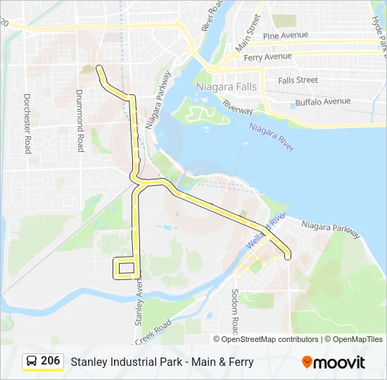 206 Bus Line Map