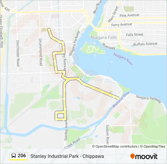 206 Bus Line Map