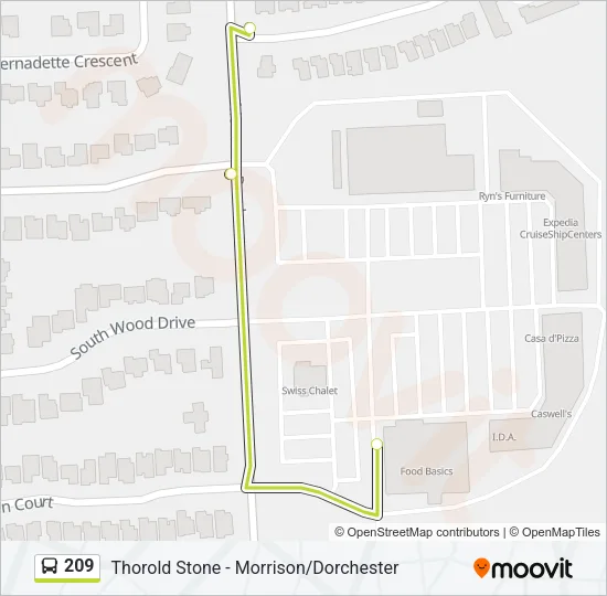 209 Bus Line Map