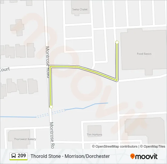 209 Bus Line Map