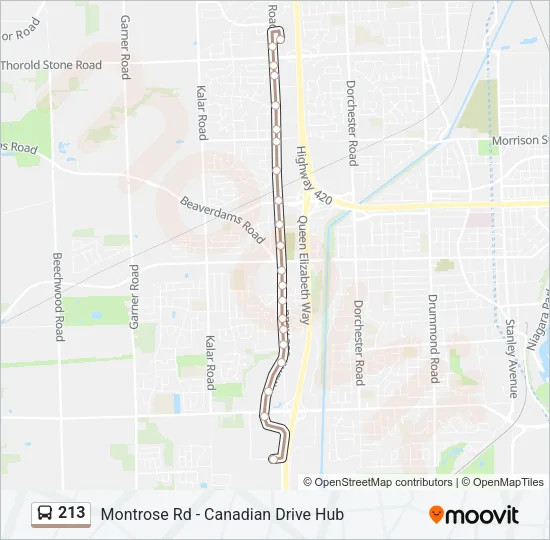 213 Bus Line Map
