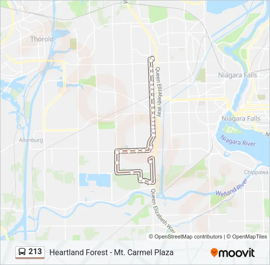 213 Bus Line Map
