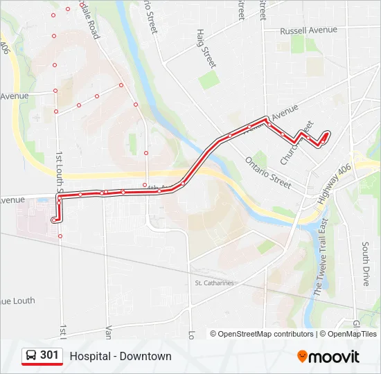 301 Bus Line Map