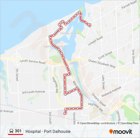 301 Bus Line Map