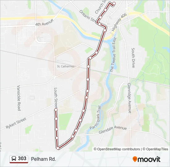 303 Bus Line Map