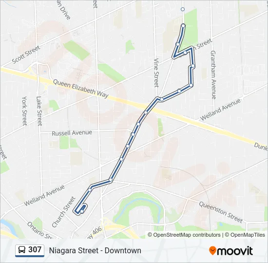 307 Bus Line Map