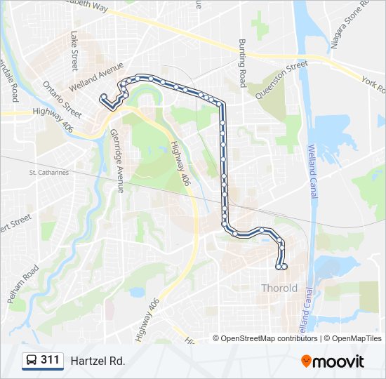 311 bus Line Map