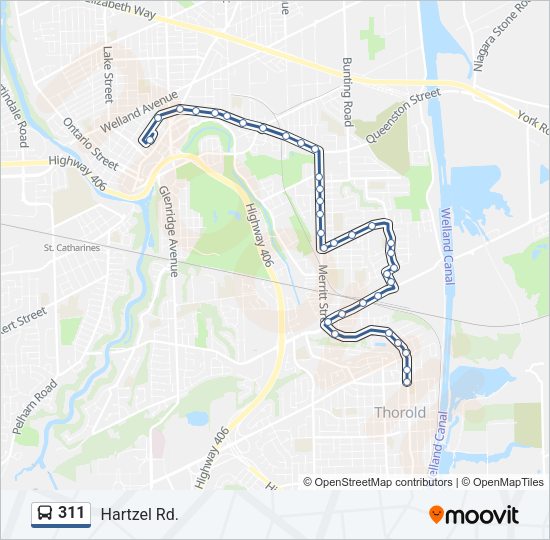 311 bus Line Map