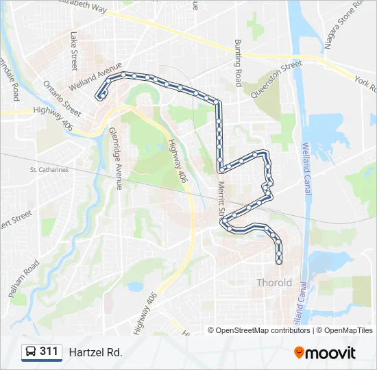 311 Bus Line Map