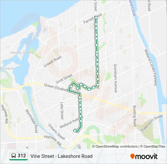 312 Bus Line Map