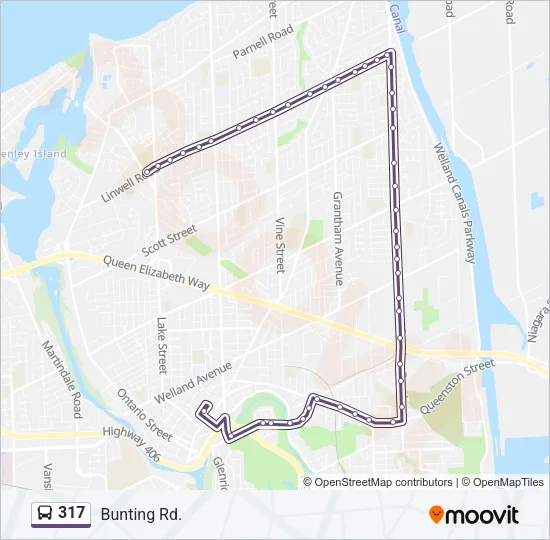 317 Bus Line Map
