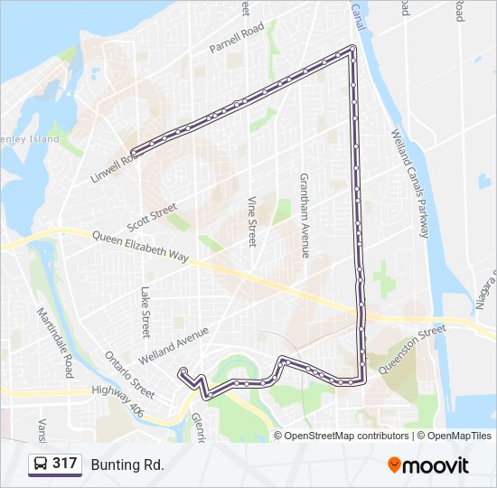 317 Bus Line Map