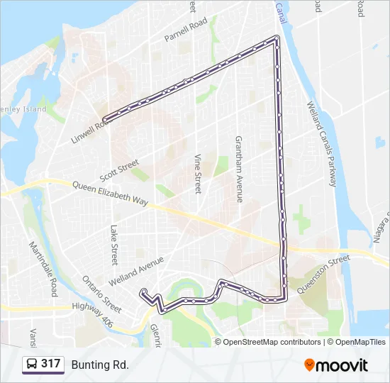 317 Bus Line Map