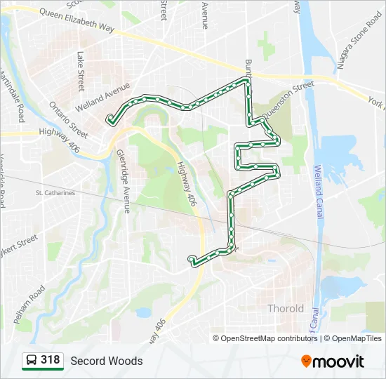 318 Bus Line Map