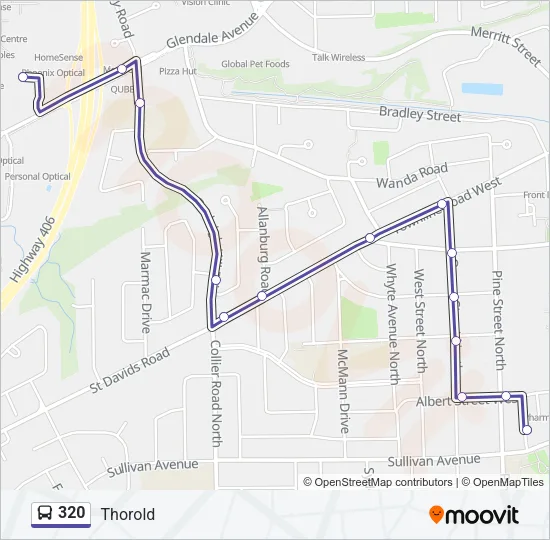 320 Bus Line Map