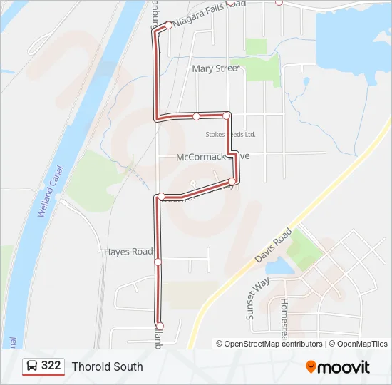 322 Bus Line Map