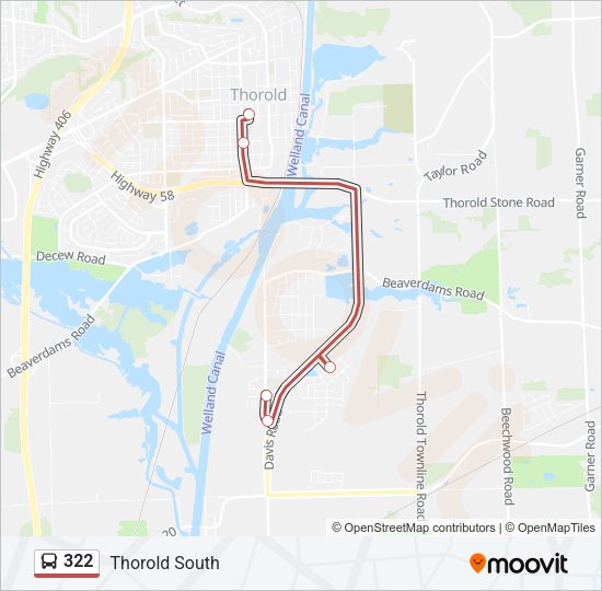 322 bus Line Map