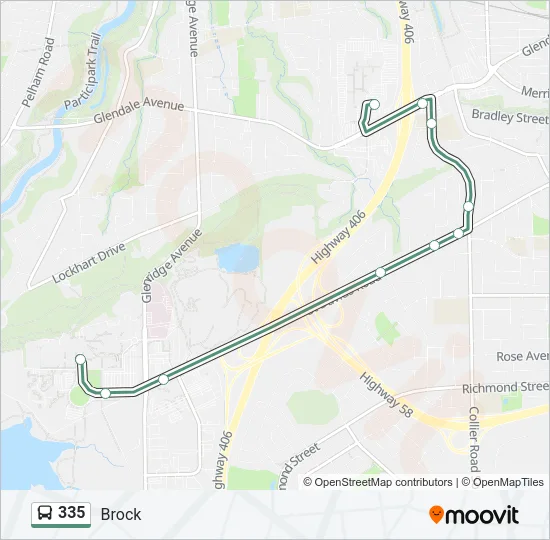 335 Bus Line Map