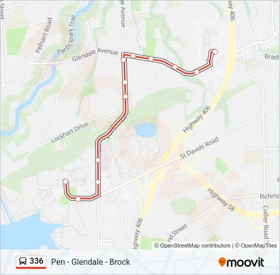 336 Bus Line Map