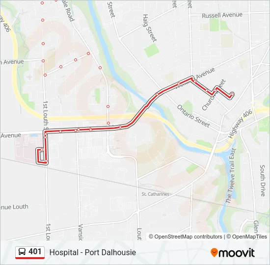 401 Bus Line Map