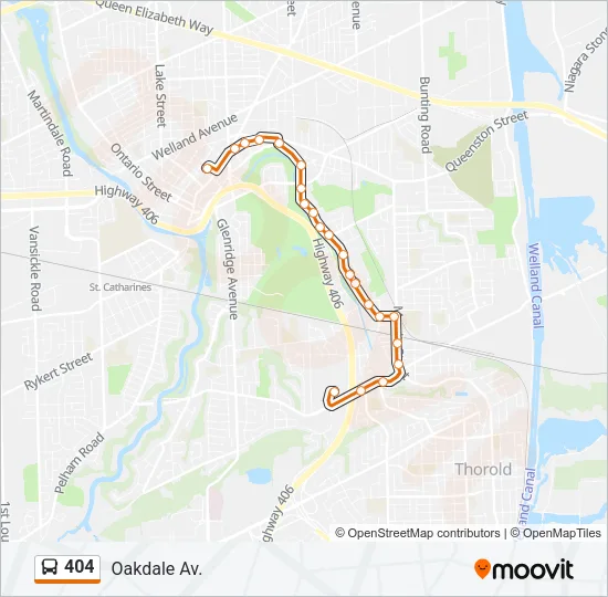 404 Bus Line Map