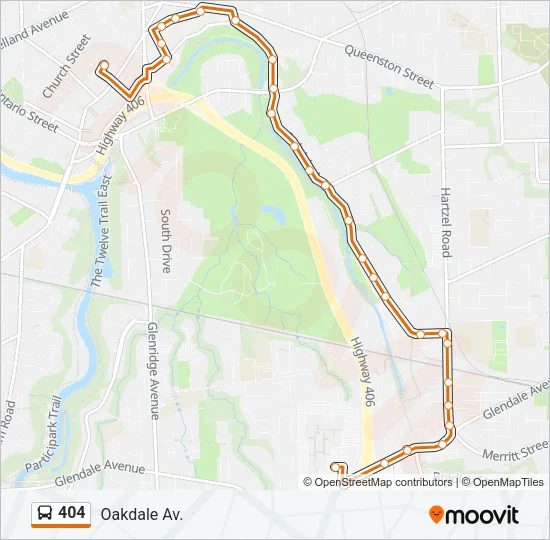 404 Bus Line Map