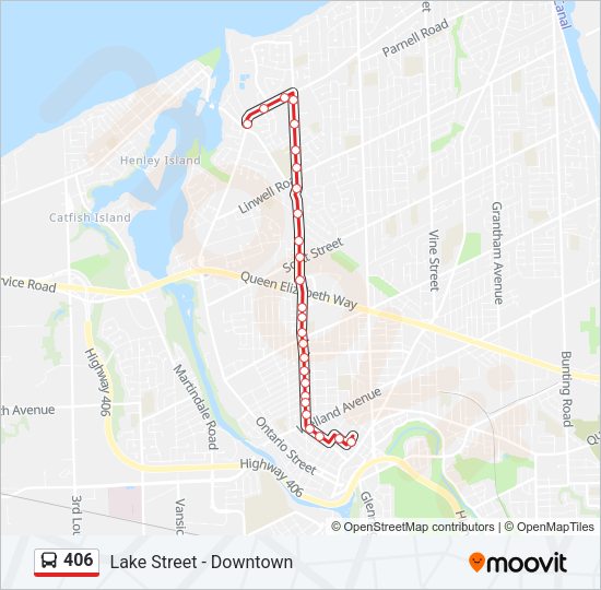 406 Bus Line Map