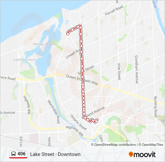 406 Bus Line Map