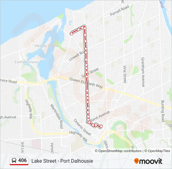 406 Bus Line Map