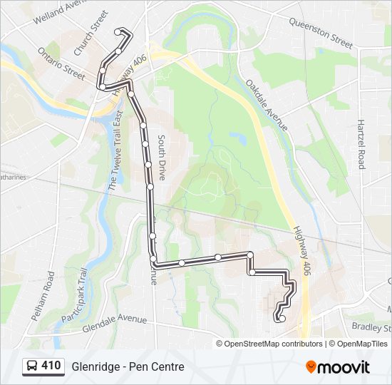 410 Bus Line Map