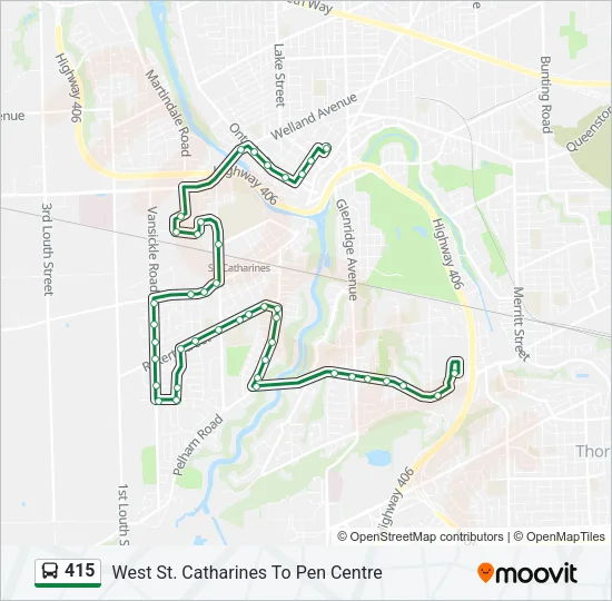 Plan de la ligne 415 de bus