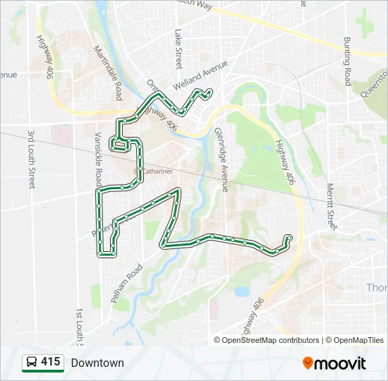 415 Bus Line Map
