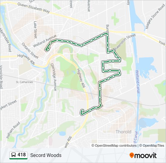 418 Bus Line Map