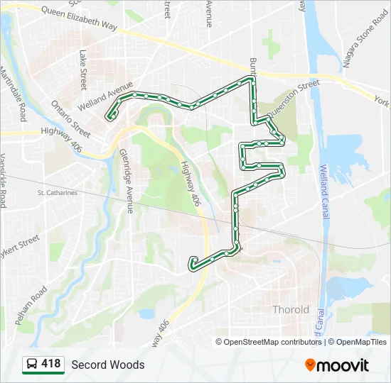 418 Bus Line Map