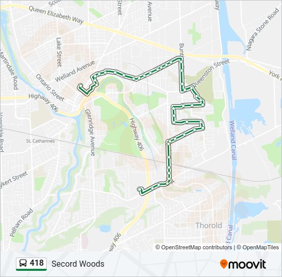 418 Bus Line Map