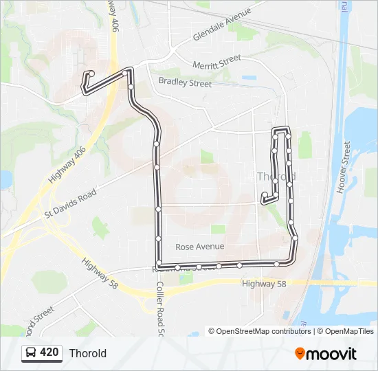 420 Bus Line Map