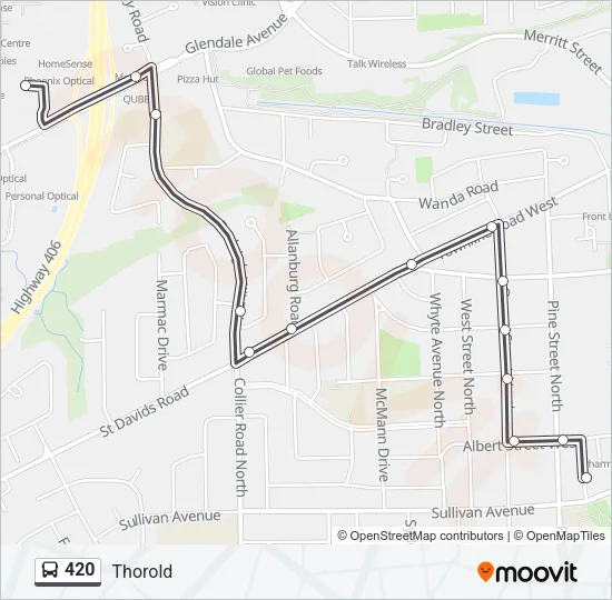 420 Bus Line Map
