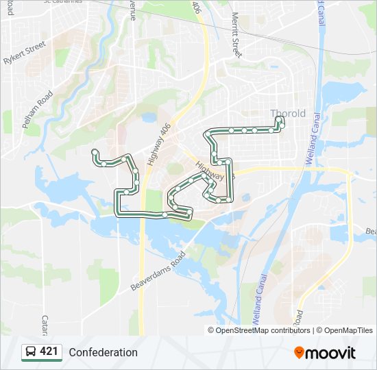 421 Bus Line Map