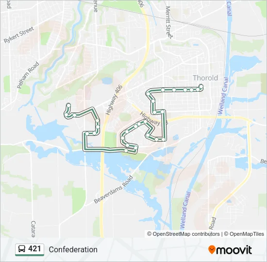 421 Bus Line Map
