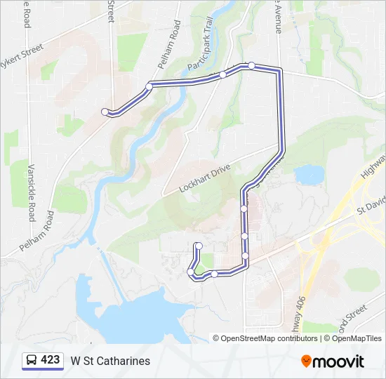 423 Bus Line Map