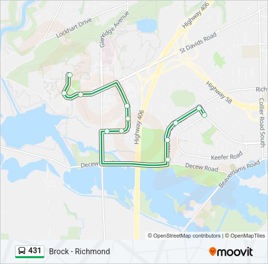 431 Bus Line Map