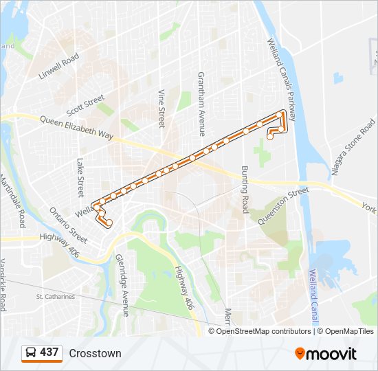 437 Bus Line Map